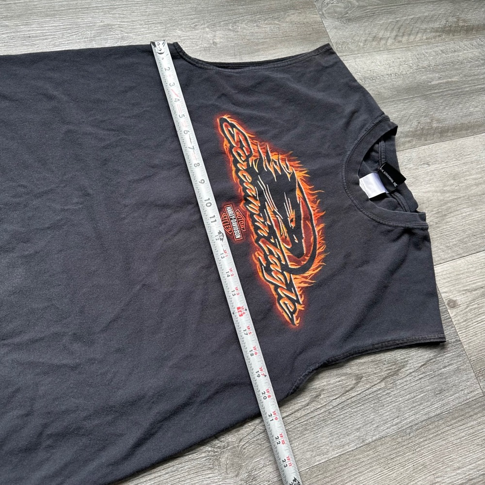 Vintage 2005 Harley-Davidson Screamin' Eagle Sleeveless Tank‎ Top Flame Design L - Picture 7 of 7